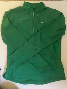 Nike Dri-FIT Women’s Quarter Zip Pullover Green Medium